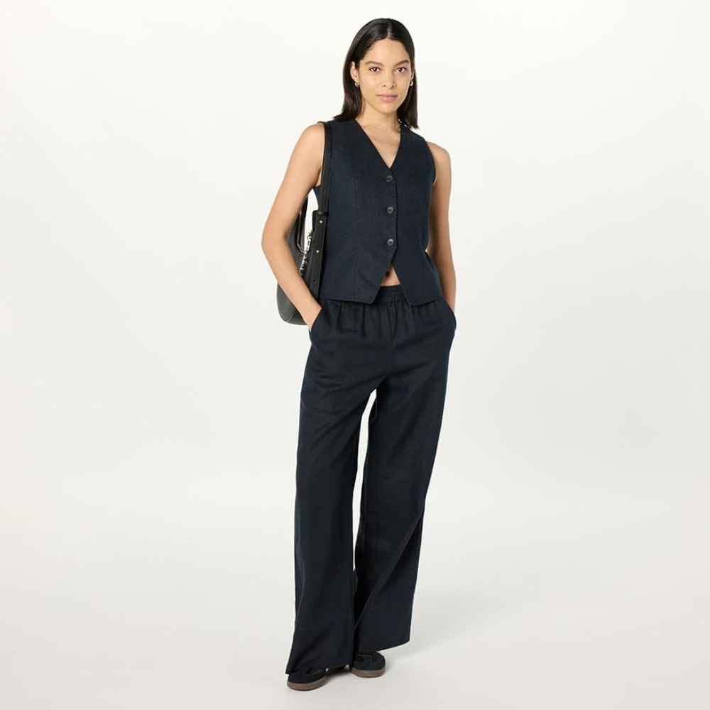 NWT The Drop Linen Vest S Small - Picture 4 of 10